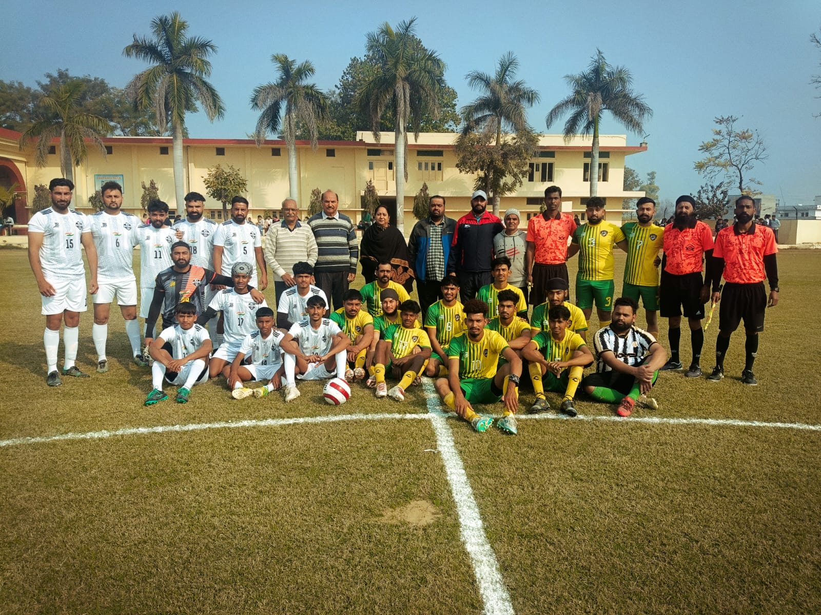 Qualifying matches of rural teams were organized for the 22nd Olympian Jarnail Singh Football Tournament